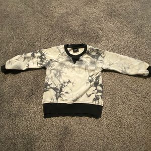 Little Bipsy Black/white marble crew neck sweatshirt